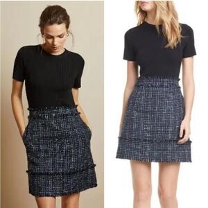 NEW Ted Baker Fearnic Mini Mockable Tweed Ribbed Dress Size XXL